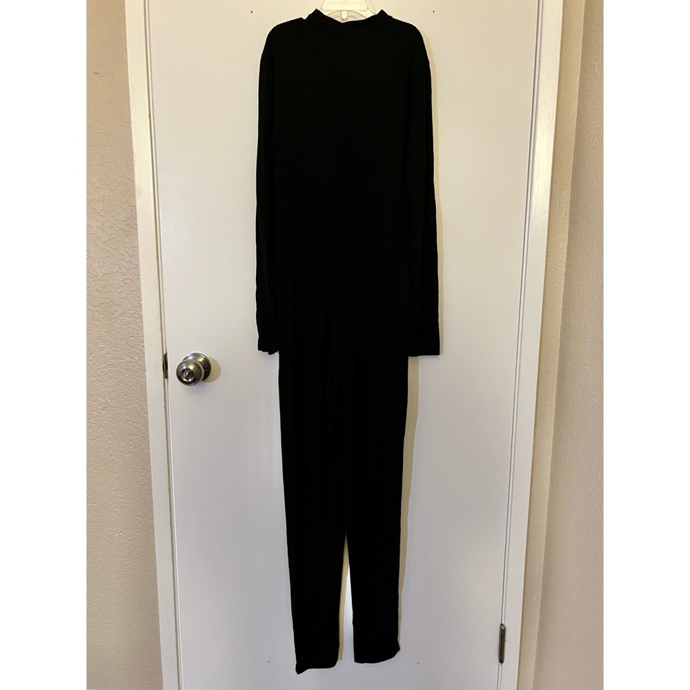 MakeMeChic Long Sleeve Zip Up Bodycon Jumpsuit - Picture 7 of 9